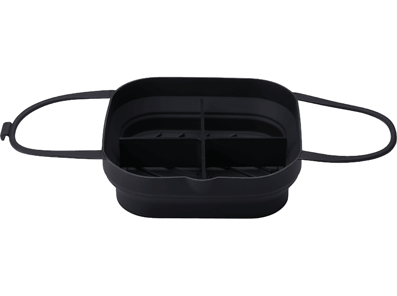 Accesorio freidora - NK-HO330022, Base de Silicona, 20x20 cm, Plegable con Separador, Apto Lavavajillas, Microondas, Negro