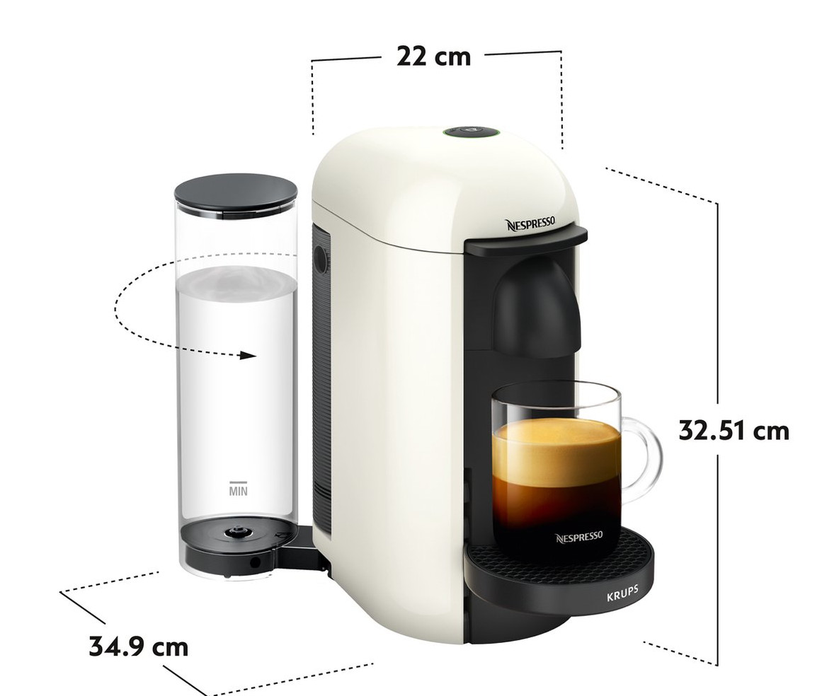 Ekspres na kapsułki Krups-Nespresso XN903110 NES VERTUO+ Biały