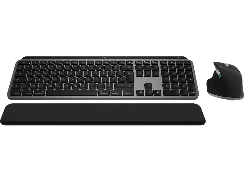 LOGITECH MX Keys S Combo für Mac, Tastatur & Maus, Kabellos, Space Gray