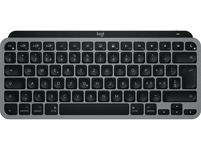 LOGITECH MX Keys Mini für Mac, Tastatur, Kabellos, Space Gray