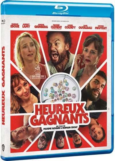 Pochette de film Blu-ray avec photos des acteurs, titre "Heureux Gagnants" (Heureux Gagnants).