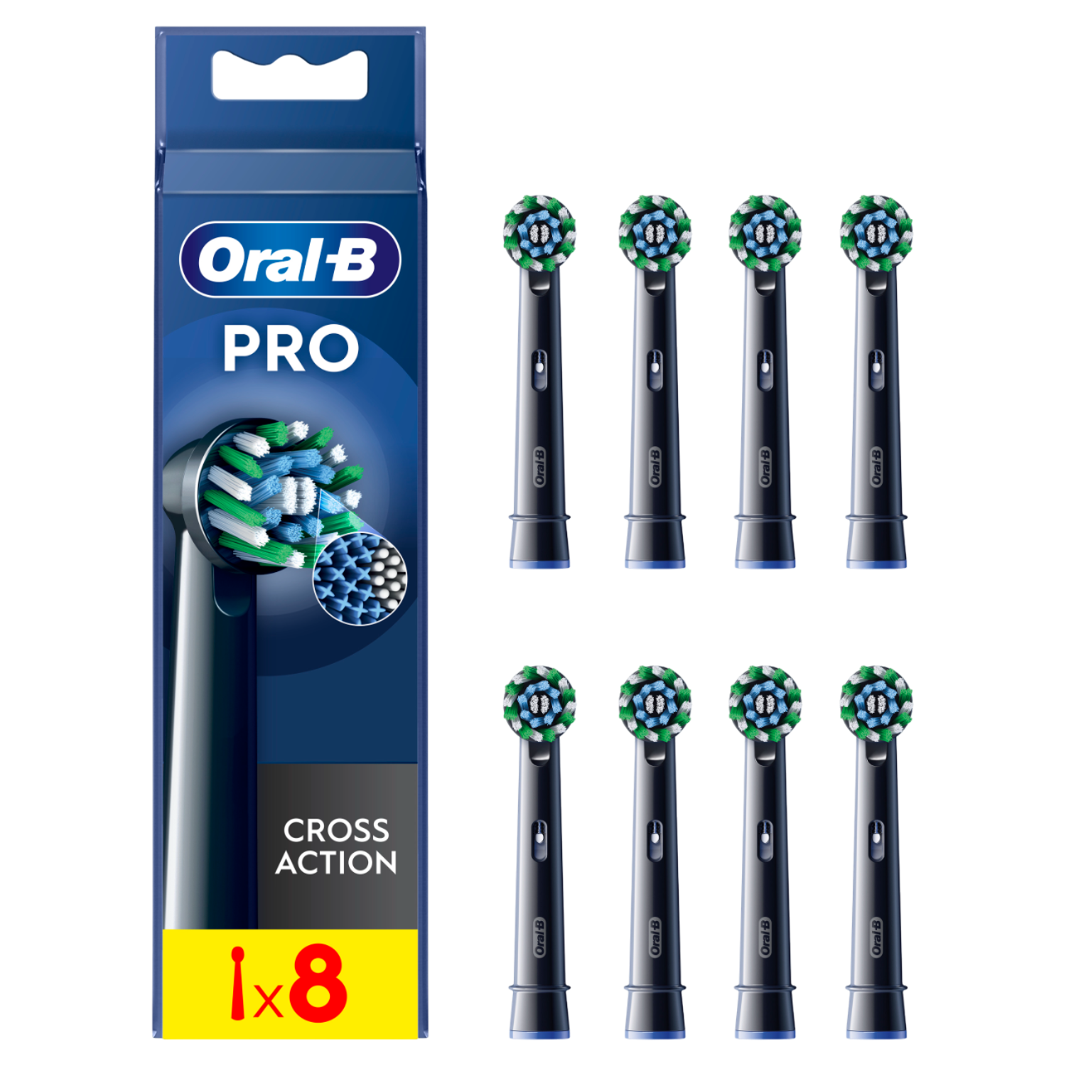Oral-b Crossaction Opzetborstels Zwart