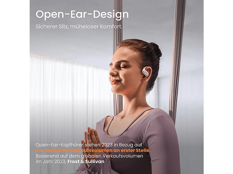 SHOKZ OpenFit Air, Open-ear Kopfhörer Bluetooth Weiß