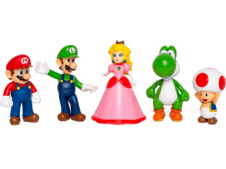 JAKKS PACIFIC Super Mario - Mario & Friends Multi-Pack (5 Figuren à 6.5 cm) Spielfiguren