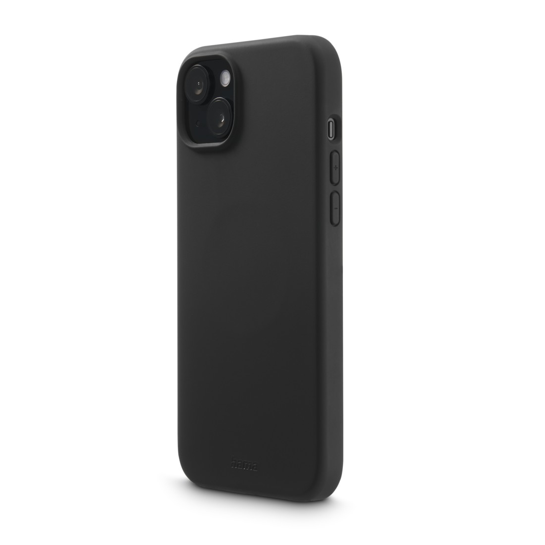 Schwarze Handyhülle für iPhone. Die Hülle hat einen Kameraausschnitt.