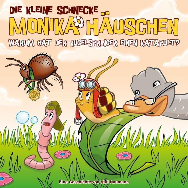 Cover eines Kinderbuchs. Wurm, Schnecke, Ente und eine Spinne. Grüne und gelbe Illustration.