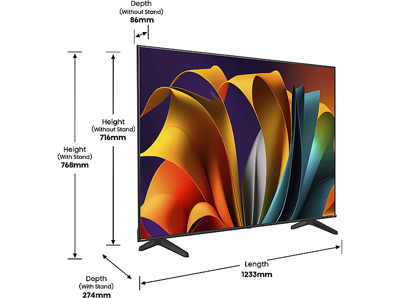 HISENSE 55A6N LED TV (Flat, 55 Zoll / 139 cm, UHD 4K, SMART TV)