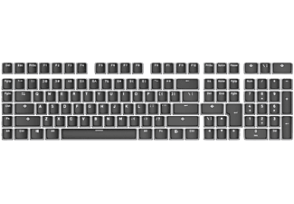 URAGE Doubleshot PBT Keycap billentyűzet gombsapka szett, US UK Angol kiosztás, fekete (217894)