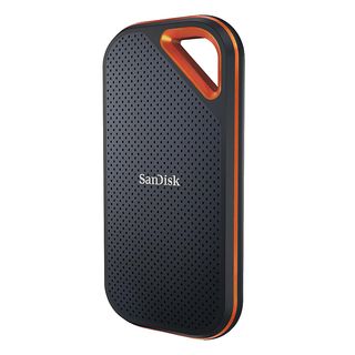 SANDISK Extreme PRO Portable  Festplatte, 2 TB SSD, extern, Grau/Orange