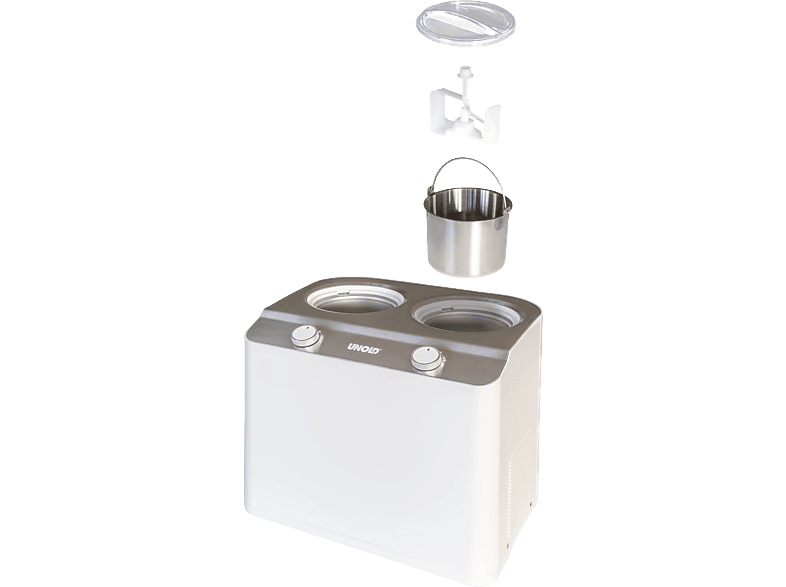UNOLD Doppio bianco, Eismaschine (250 Watt, Weiß)
