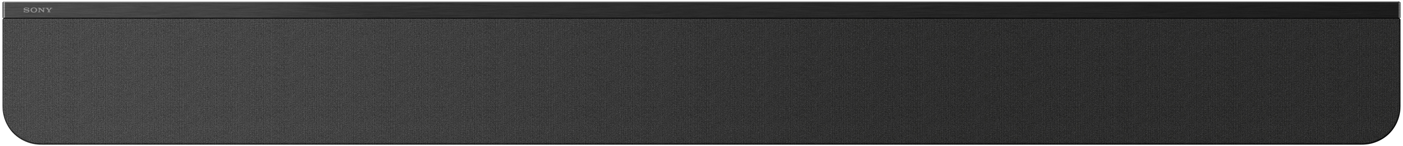 Egy fekete soundbar, tetején a SONY márkajelzéssel. Hálós előlappal rendelkezik.