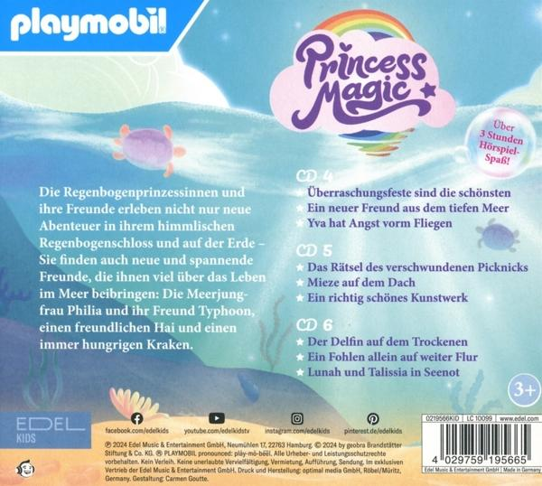 Ein farbenfrohes Kinderbuchcover mit Bildern von Meereslebewesen.