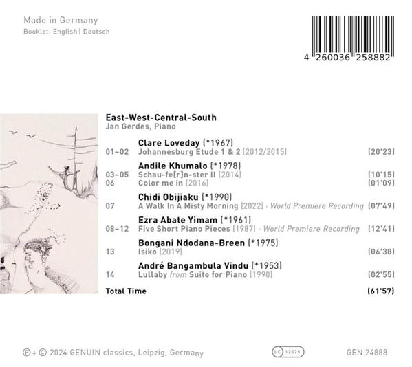 CD-Cover mit Titel, Künstler und Trackliste. Links eine Zeichnung.