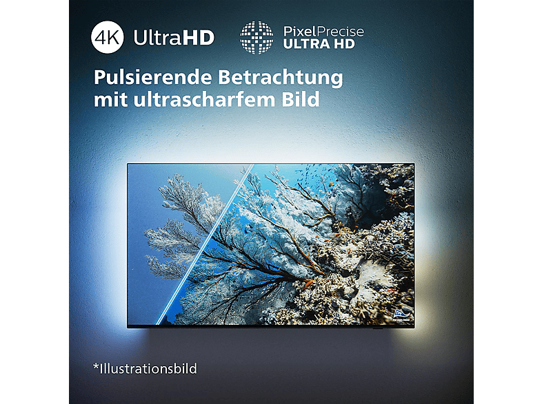 PHILIPS 55PUS8309/12 LED TV (Flat, 55 Zoll / 139 cm, HDR 4K, SMART TV, Ambilight)