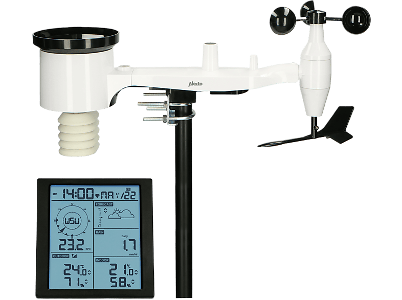 Alecto Weerstation Met Buitensensor Ws5200 Zwart (a004863)