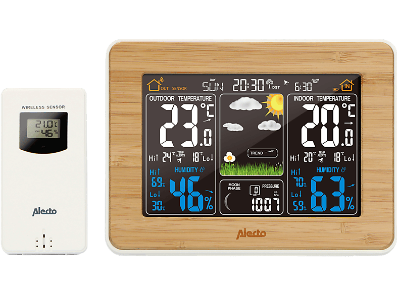 Alecto Weerstation Met Draadloze Buitensensor Ws-1560 Wit (a004371)