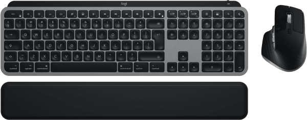 LOGITECH MX Keys S Combo vezeték nélküli billentyűzet+egér Mac-hez, US Angol, asztroszürke (920-012845)