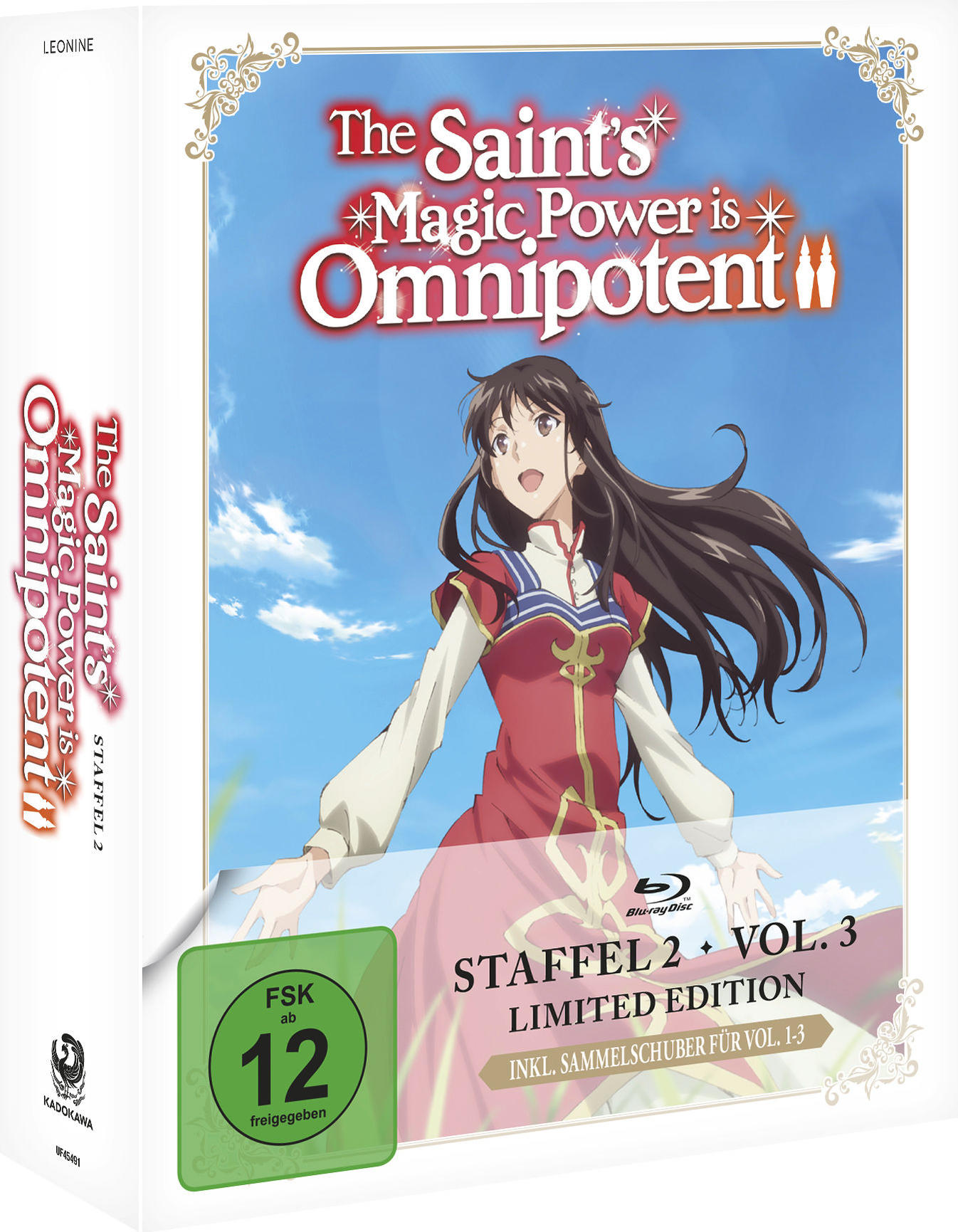 Anime Blu-ray Box-Set. Mit einer weiblichen Figur mit langen Haaren und rotem Kleid.
