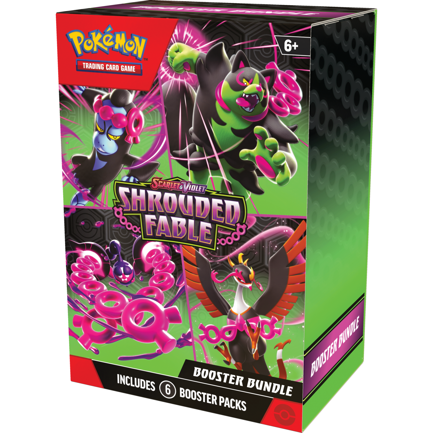 Pokémon - Verzamelkaartspel: boosterbundel Karmesin & Purpur – geweld van de tijd (6 boosterpacks