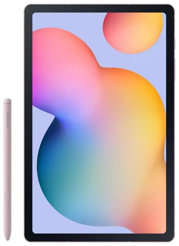Tablet z rysikiem. Ekran wyświetla kolorowy, abstrakcyjny wzór.