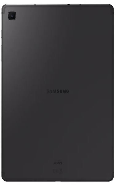 Tył czarnego tabletu Samsung z logo Samsung i AKG.