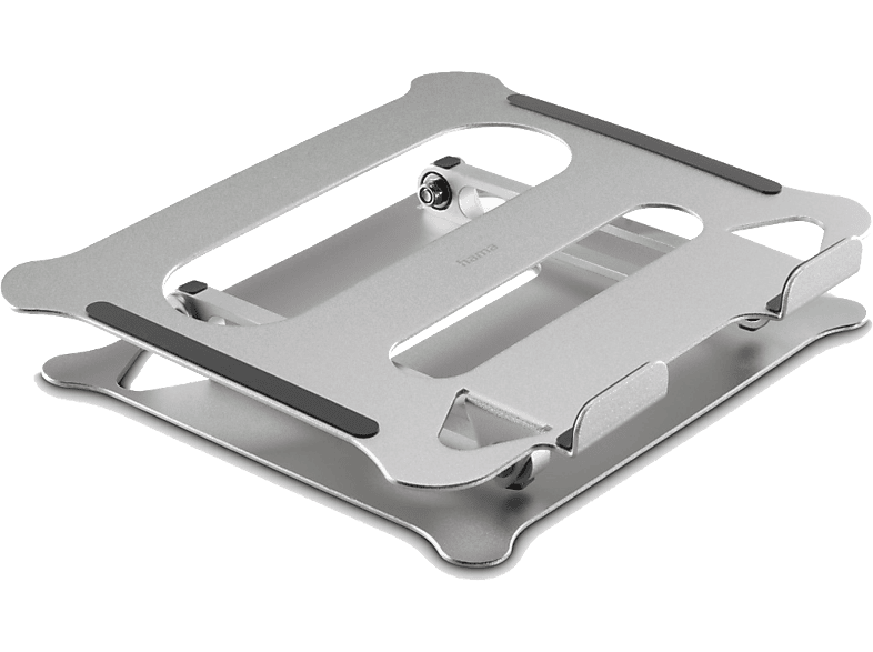 Soporte elevador - Hama 00126815, Tamaño del Portátil 40 cm, Antideslizante, Inclinable, Carga Máxima 5 kg, Plata