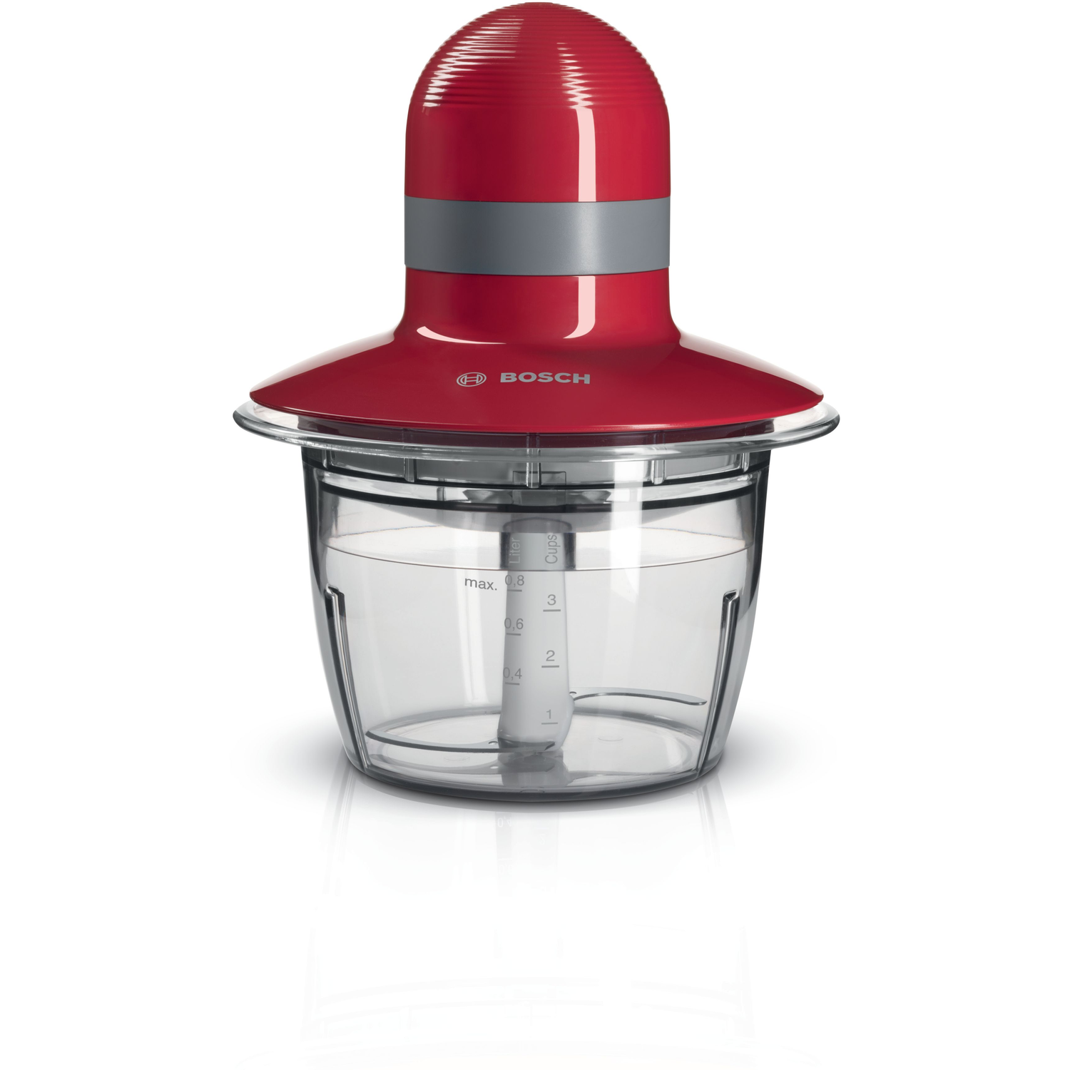 Bosch MMR08R2. Inhoud bak/kan: 0,8 l. Kleur van het product: Grijs