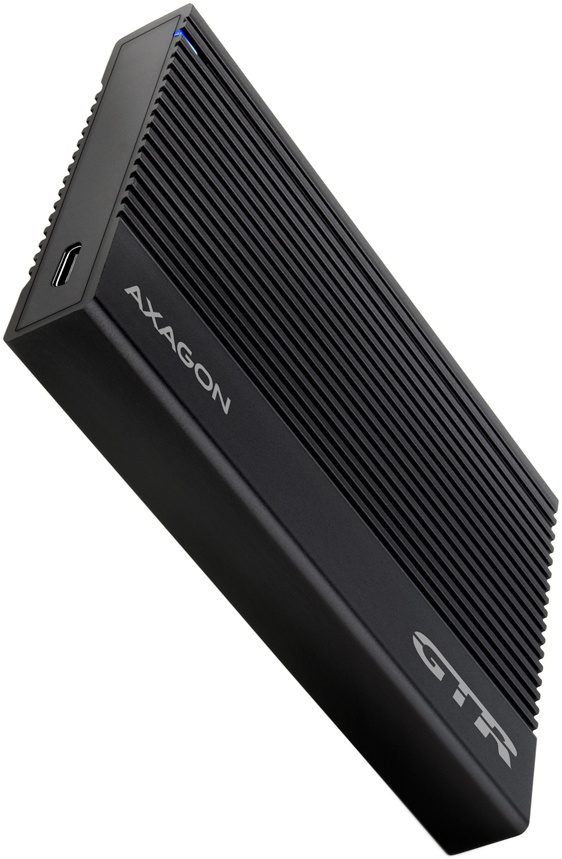 AXAGON USB Type-C 3.2 Gen2 külső 2,5" SATA-III HDD/SSD ház, bordázott alumínium fekete (EE25-GTR)