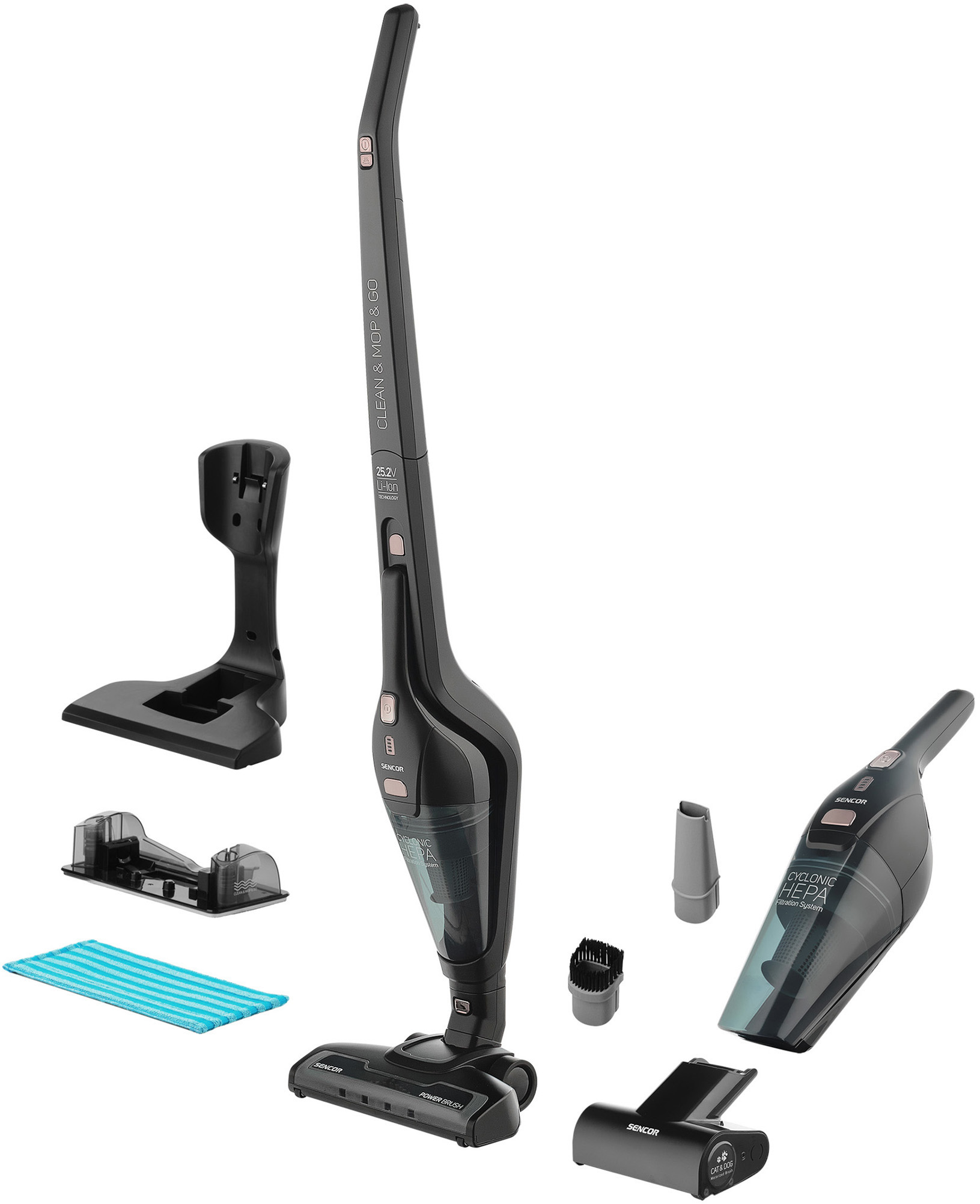 SENCOR SVC 0675BK-EUE2 álló porszívó 4v1