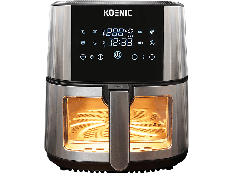 Frytkownica beztłuszczowa Air fryer KOENIC KAF 71523 B XXL Czarny – zdjęcie 2
