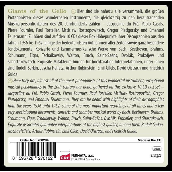 CD-Box-Set mit Text auf Deutsch. Enthält eine Namensliste und einen Barcode.