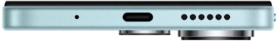Zbliżenie dolnej krawędzi smartfona, pokazujące port USB-C i głośniki.