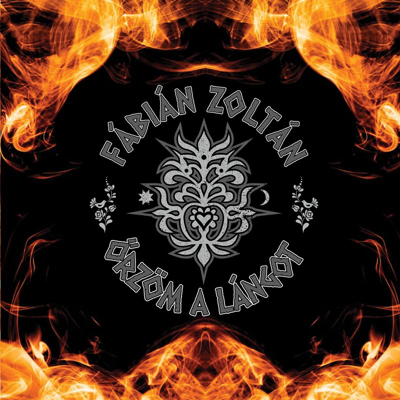 Album borító stilizált dizájnnal és lángokkal.