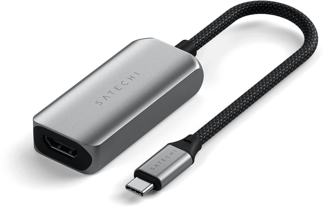 SATECHI USB Type-C HDMI 2.1 adapter, 8K, 20 cm, asztroszürke (ST-AC8KHM)