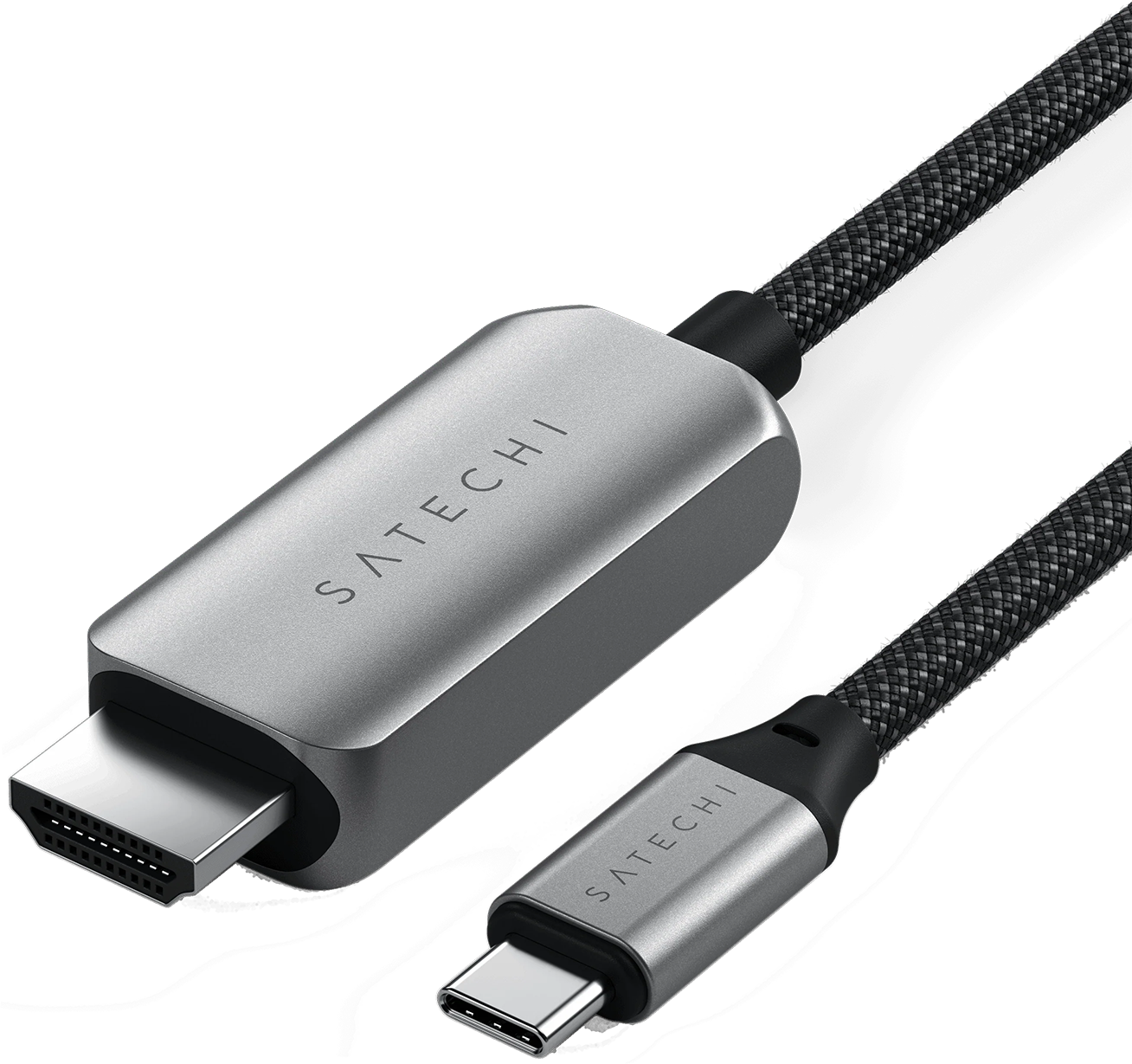 SATECHI USB Type-C HDMI 2.1 összekötő kábel, 8K, 2 méter, asztroszürke (ST-YH8KCM)
