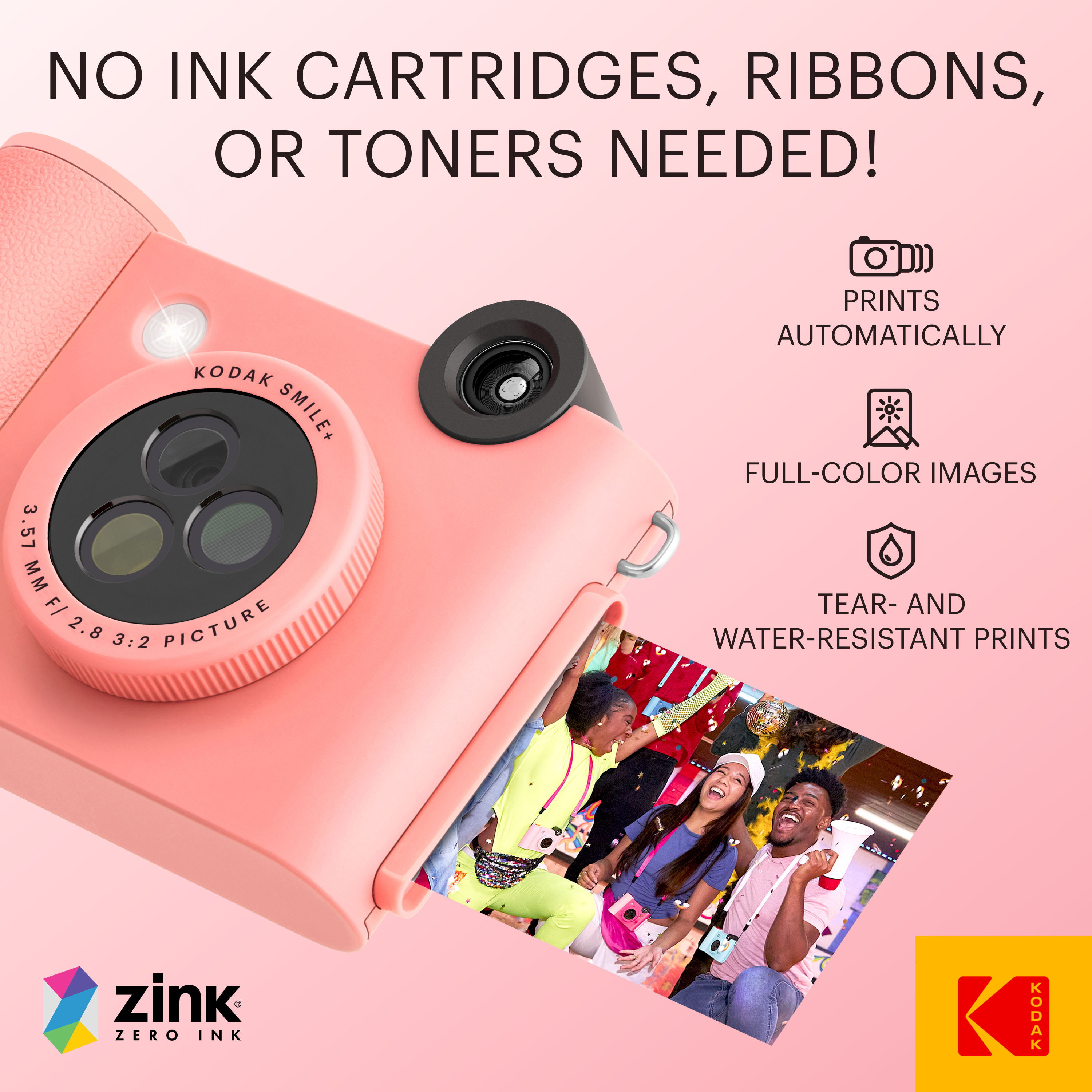 KODAK Smile+ Fotocamera istantanea, Rosa