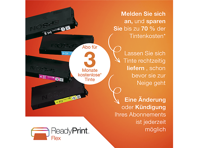 EPSON Expression Home XP-3205, 3in1 Multifunktionstintenstrahldrucker, DIN A4, Duplex, Einzelpatronen, W-LAN, 3,7 cm Display; Multifunktionsdrucker — Foto 3 von 5