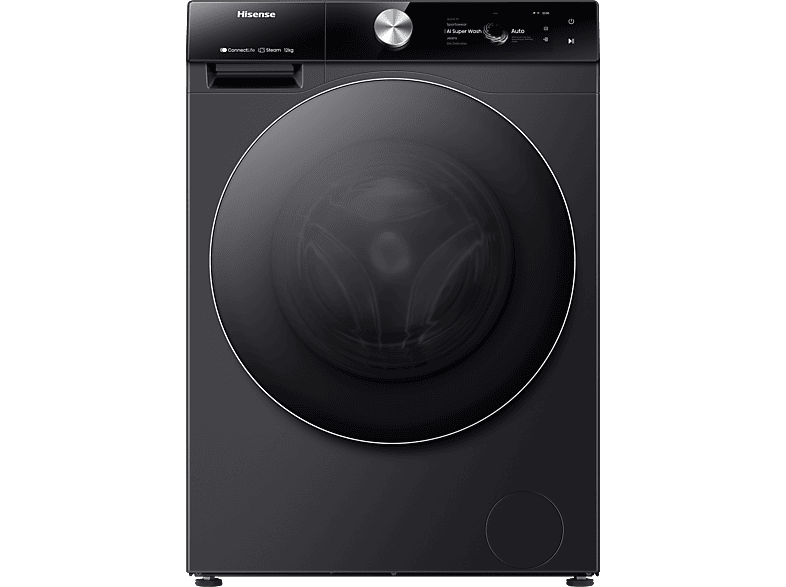 Hisense WF7S1247BB Waschmaschine Black (12 kg, 1400 U/Min., A, Frontlader)