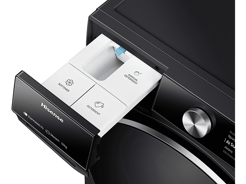 Hisense WF7S1247BB Waschmaschine Black (12 kg, 1400 U/Min., A, Frontlader) — Foto 2 von 5