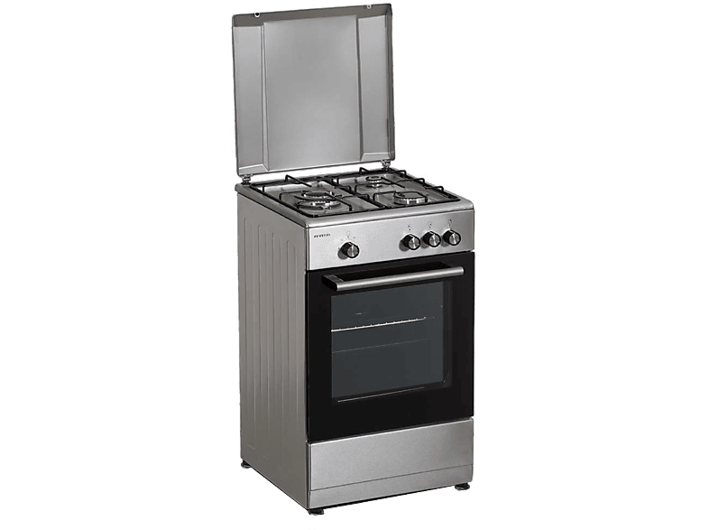 Infiniton CC57TAC, Gas Butano, 43 l, 3 Zonas, Libre Instalación, Grill, Horno de gas, Inox