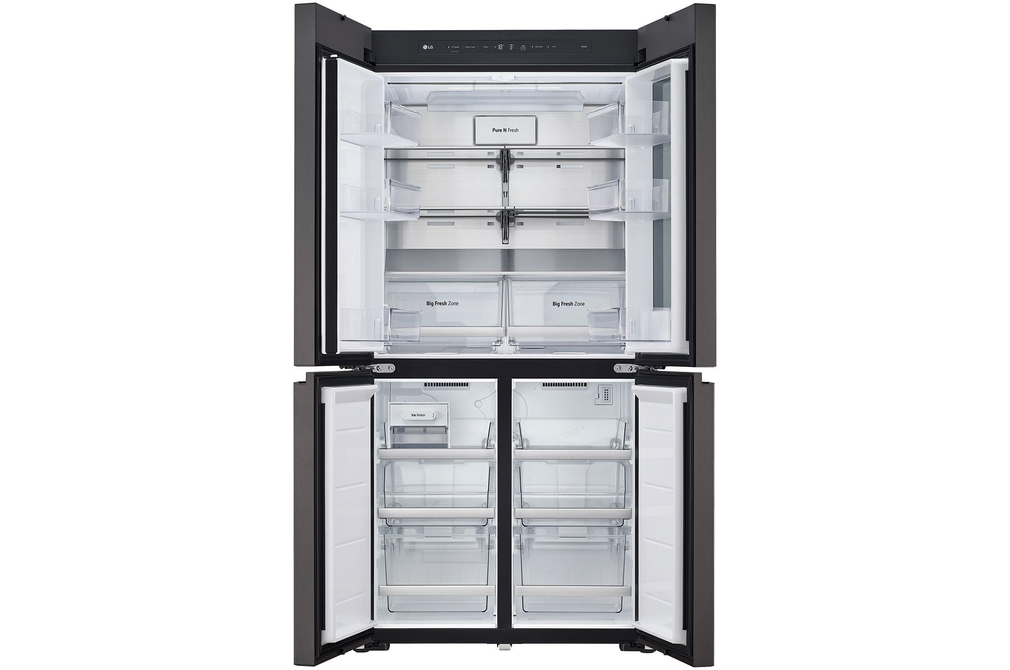 LG GMV960NNME MoodUP mit InstaView®, French Door (617 l, E, 1865 mm hoch, MoodUP®)