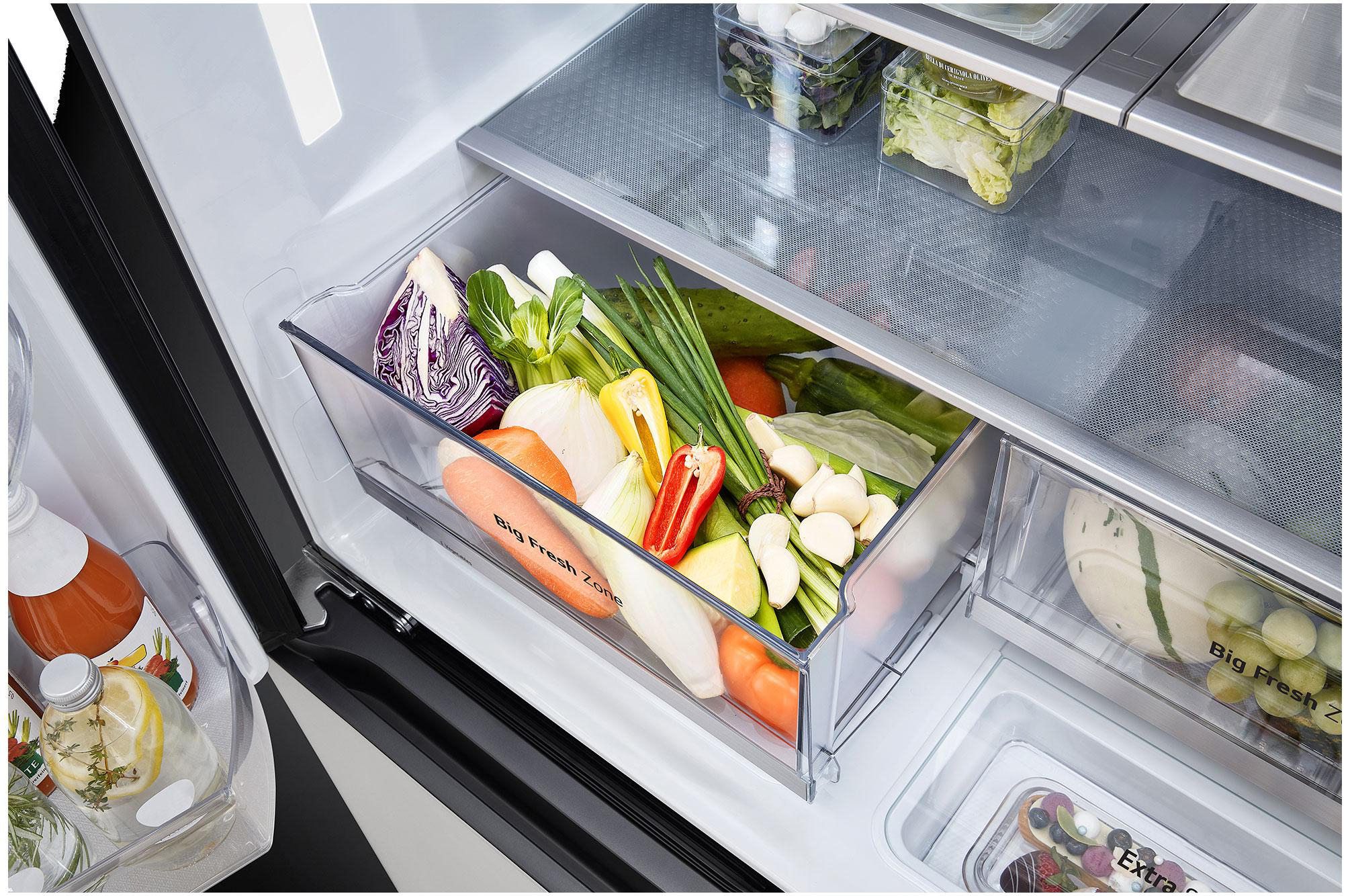 LG GMV960NNME MoodUP mit InstaView®, French Door (617 l, E, 1865 mm hoch, MoodUP®)