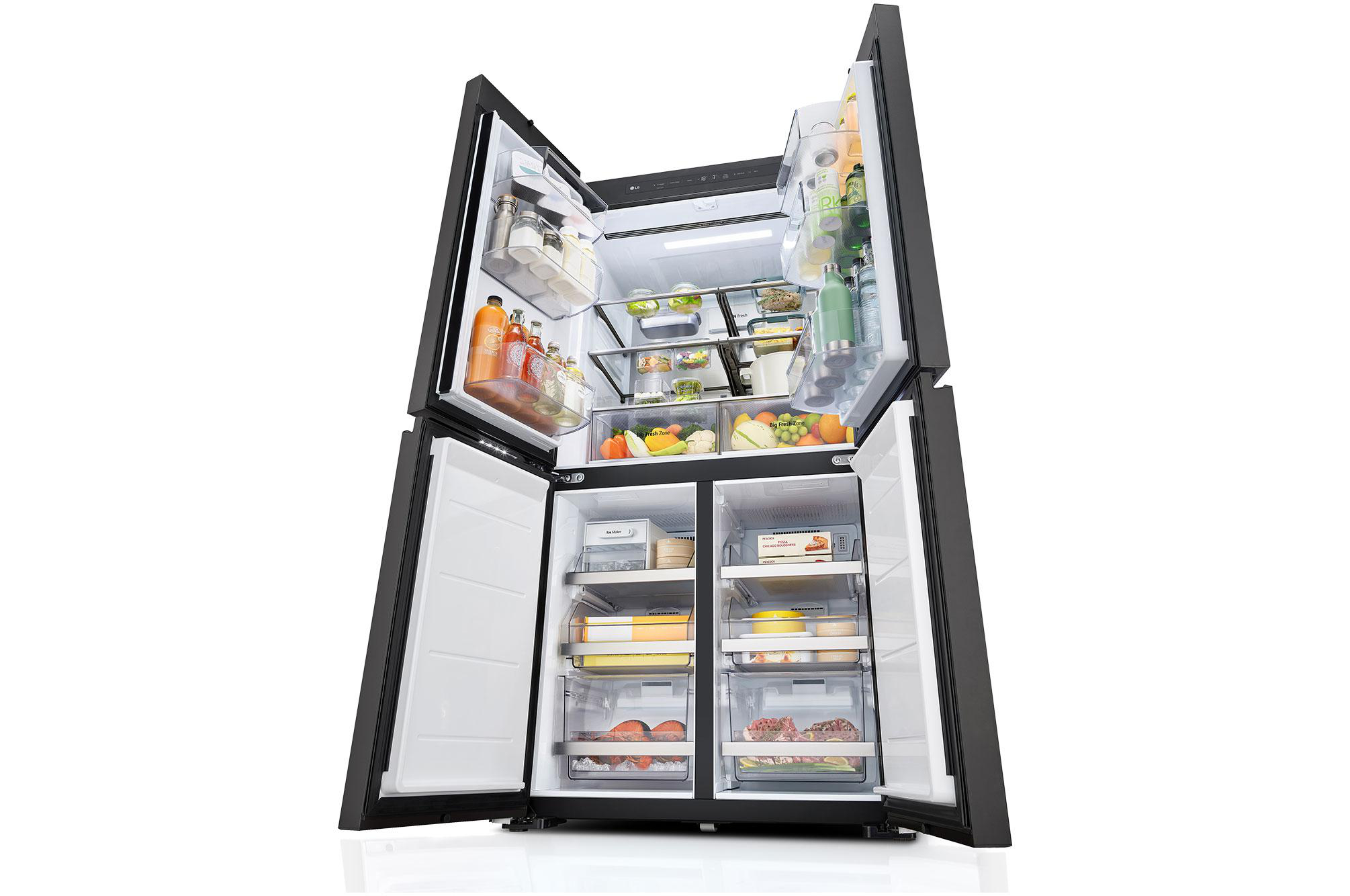 LG GMV960NNME MoodUP mit InstaView®, French Door (617 l, E, 1865 mm hoch, MoodUP®)