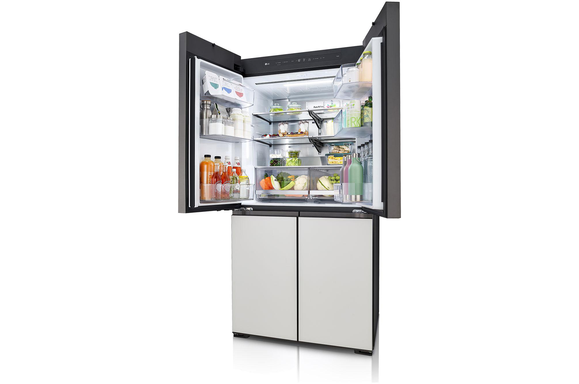 LG GMV960NNME MoodUP mit InstaView®, French Door (617 l, E, 1865 mm hoch, MoodUP®)