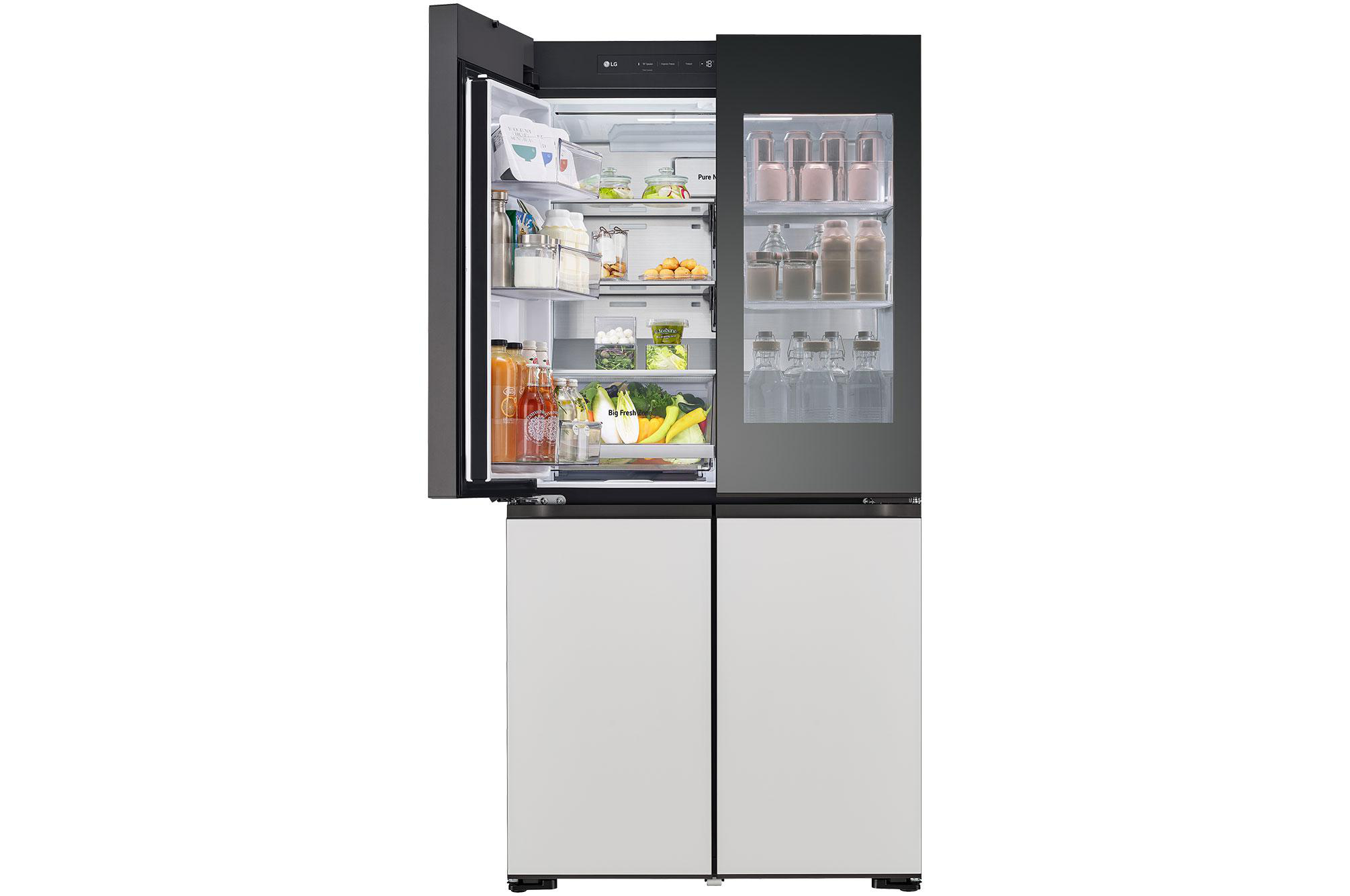 LG GMV960NNME MoodUP mit InstaView®, French Door (617 l, E, 1865 mm hoch, MoodUP®)