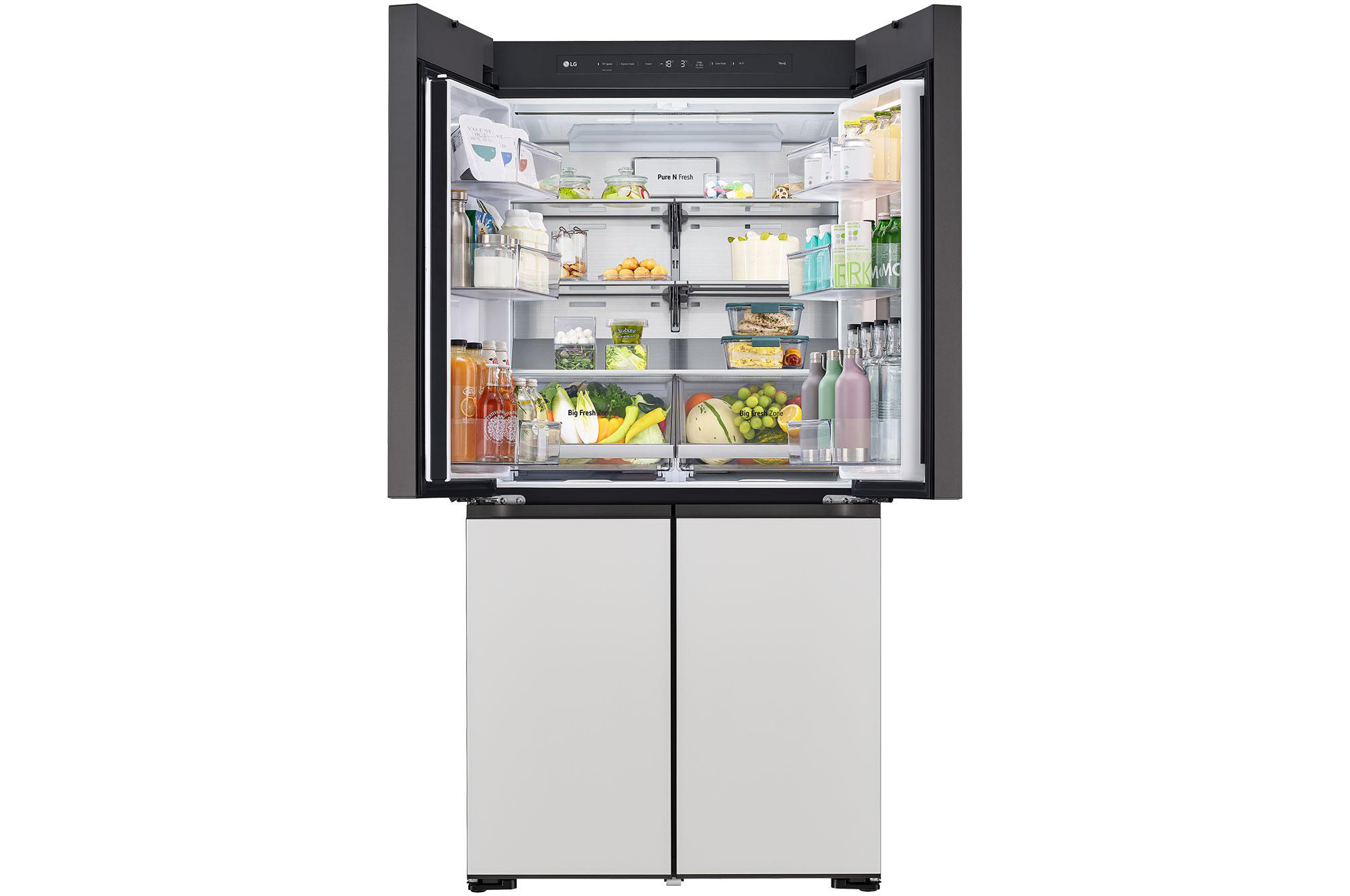 LG GMV960NNME MoodUP mit InstaView®, French Door (617 l, E, 1865 mm hoch, MoodUP®)