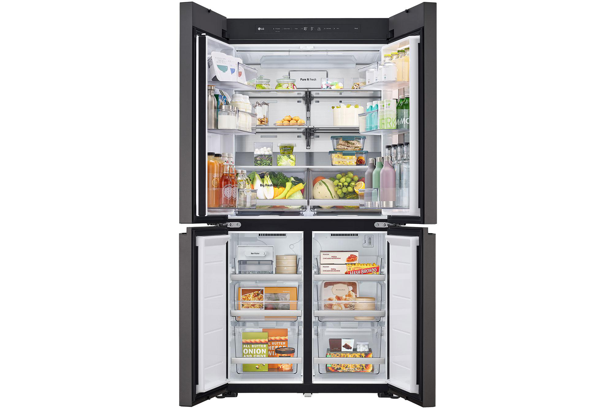 LG GMV960NNME MoodUP mit InstaView®, French Door (617 l, E, 1865 mm hoch, MoodUP®)