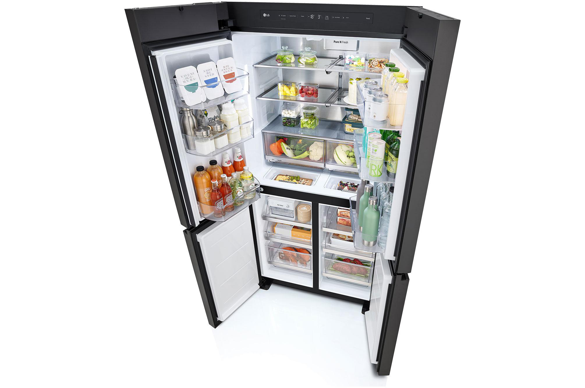 LG GMV960NNME MoodUP mit InstaView®, French Door (617 l, E, 1865 mm hoch, MoodUP®)