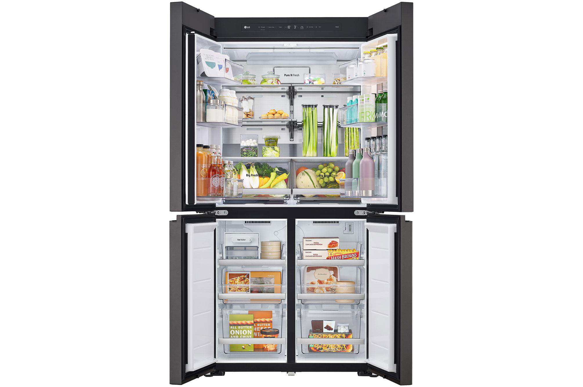 LG GMV960NNME MoodUP mit InstaView®, French Door (617 l, E, 1865 mm hoch, MoodUP®)