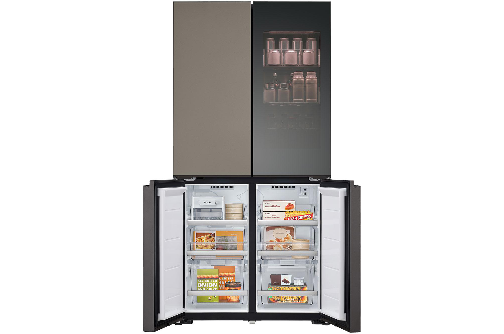 LG GMV960NNME MoodUP mit InstaView®, French Door (617 l, E, 1865 mm hoch, MoodUP®)